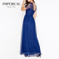 Hot sale lace elegant summer backless sexy lace chiffon women gown long dresses for sale